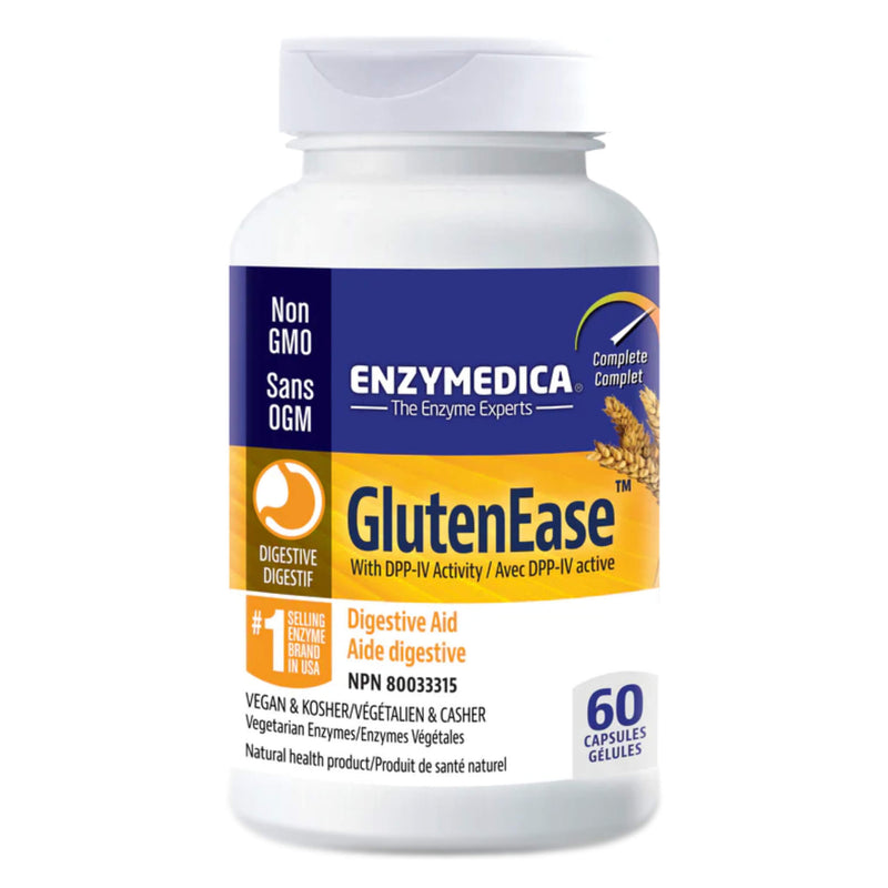 Bottle of Enzymedica GlutenEase 60 Capsules
