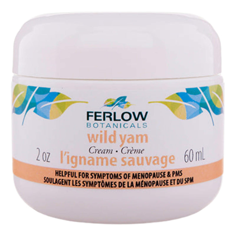 Tub of Ferlow Botanicals Wild Yam Cream 10% Wild Yam Extract 60ml