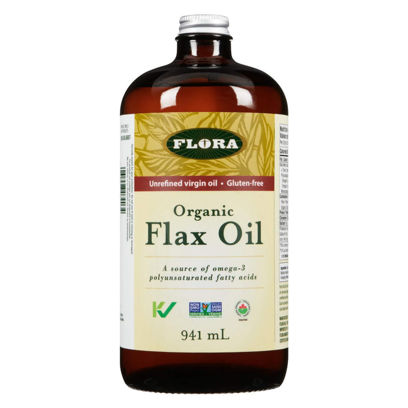 Bottle of Flora Flax Oil 941ml
