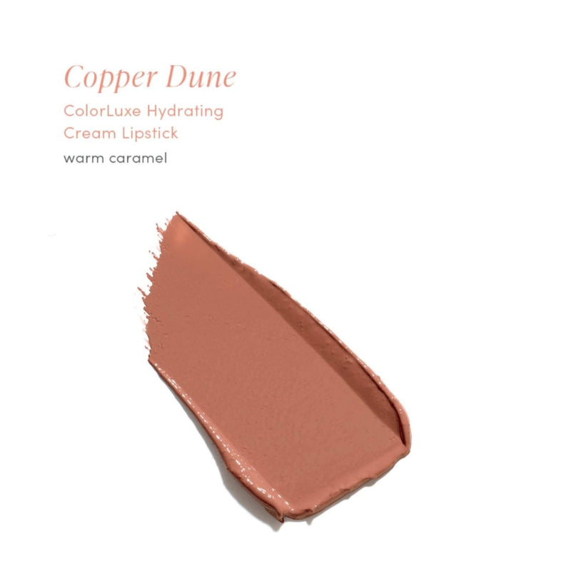 Jane Iredale ColorLuxe Hydrating Cream Lipstick Colour Swatch Copper Dune
