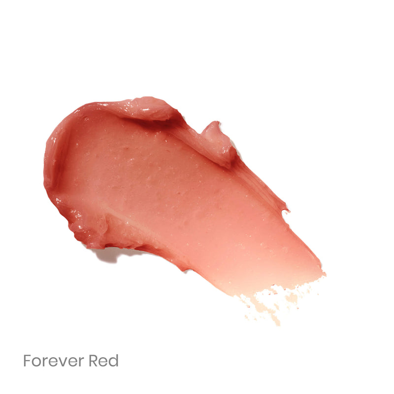 Swatch of Jane Iredale Just Kissed Lip & Cheek Stain Forever Red
