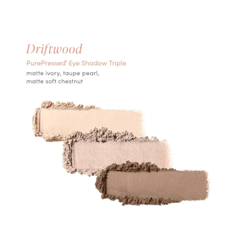 Swatch of Jane Iredale PurePressed Eyeshadow Trio Driftwood
