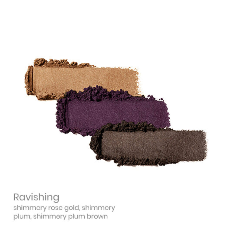 Swatch of Jane Iredale PurePressed Eyeshadow Trio Ravishing
