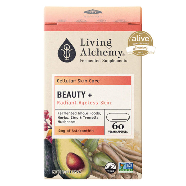 Box of Living Alchemy Beauty+ 60 Vegan Capsules
