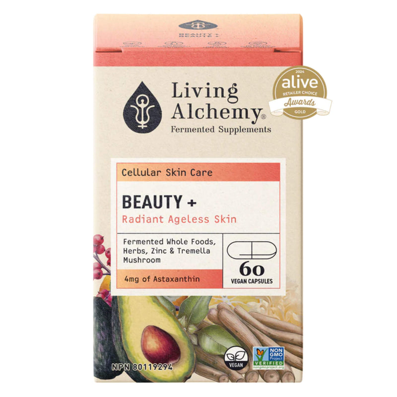 Box of Living Alchemy Beauty+ 60 Vegan Capsules
