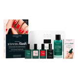 Box & Contents of Manucurist Xtrem Flash Routine Kit - Hortencia & Poppy Red
