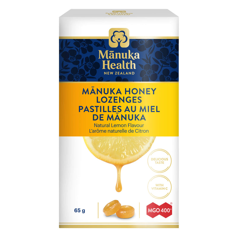 Box of Manuka Health Manuka Honey & Lemon Lozenges MGO 400+ 65g/15pcs
