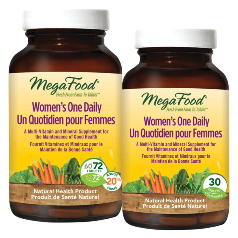 MegaFood Women's One Daily Bonus Pack (72+30) Bottles
