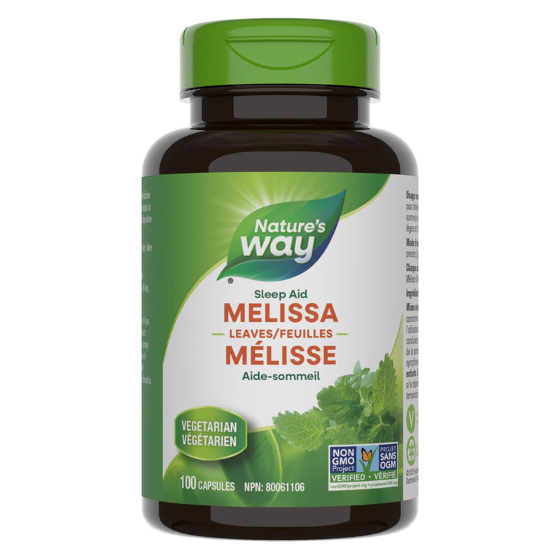 Bottle of Nature's Way Melissa (Lemon Balm) Leaves 100 Capsules
