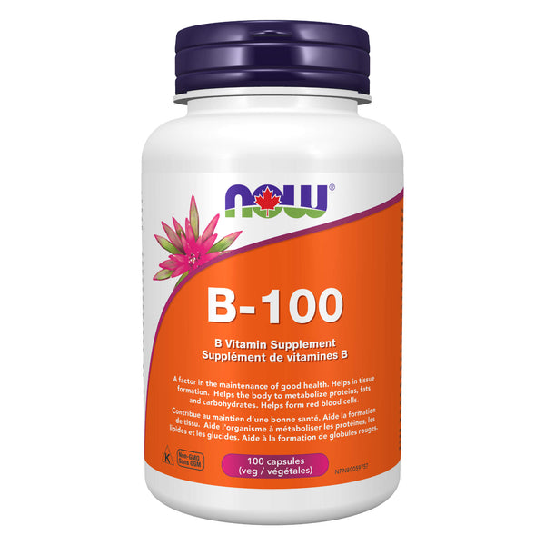 Bottle of NOW B-100 Complex 100 V-Caps
