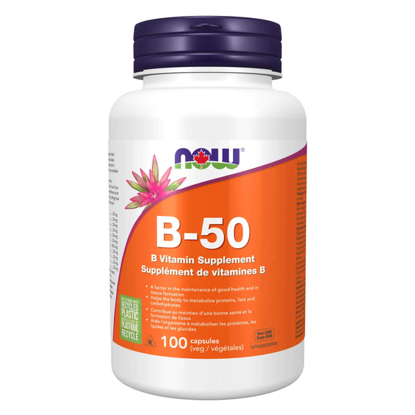 Bottle of NOW B-50 Complex 100 V-Caps
