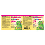 Natural Factors Big Friends Chewable Iron 10mg Sour Peach Label
