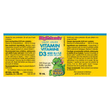Natural Factors Big Friends Liquid Vitamin D3 400 IU/drop Label

