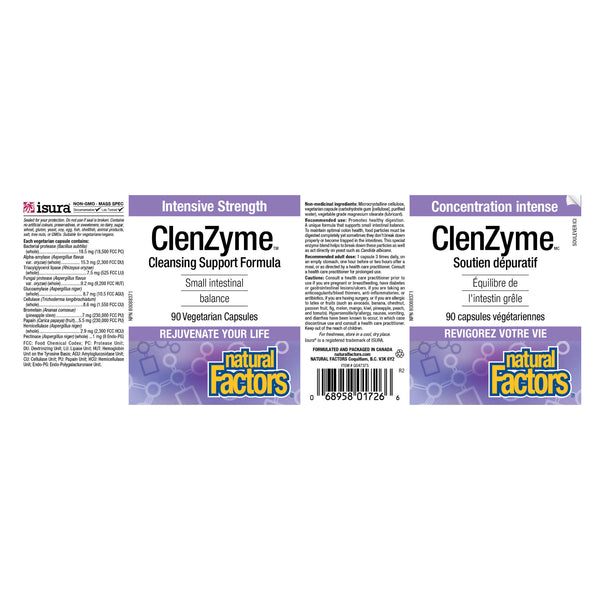 Natural Factors ClenZyme Intensive Strength Label
