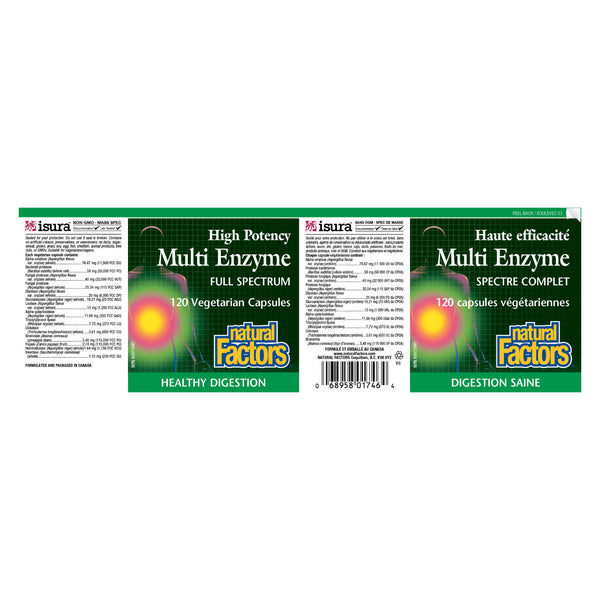 Natural Factors High Potency Multi Enzyme Full Spectrum Label
