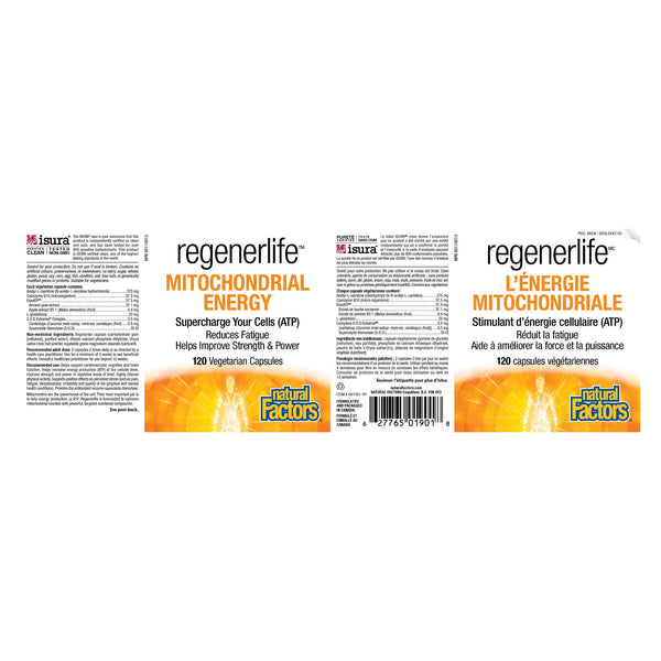 Natural Factors RegenerLife Mitochondrial Energy Label
