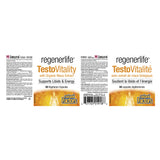 Natural Factors RegenerLife TestoVitality with Organic MACA Extract Label

