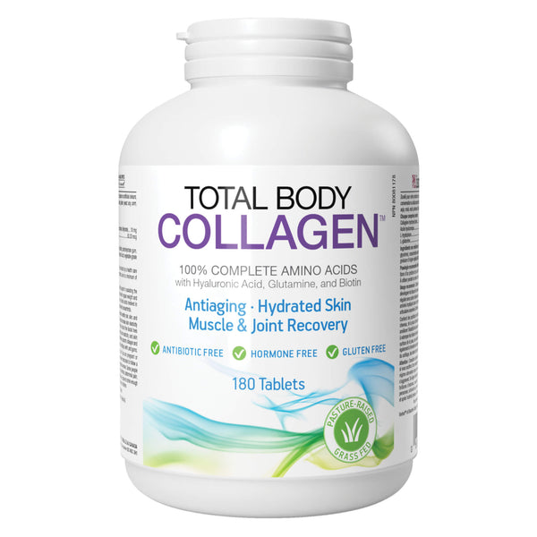 Bottle of Natural Factors Total Body Collagen 180 Tablets (New Sku)
