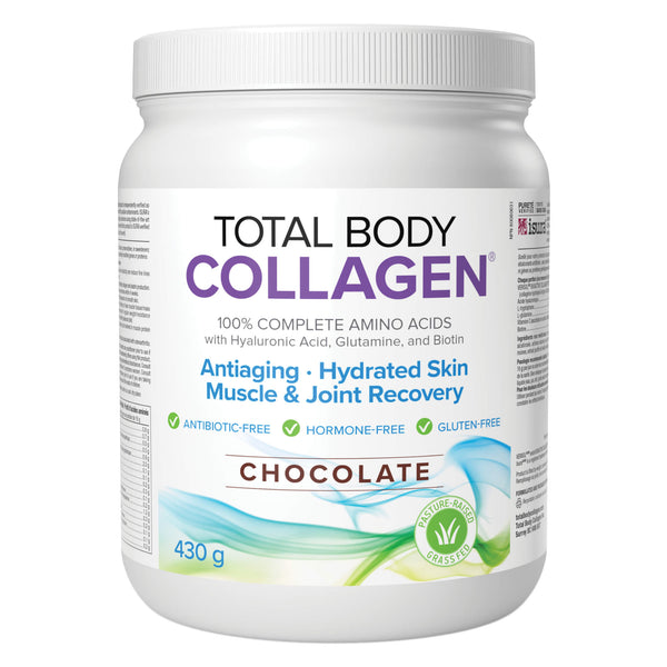 Tub of Natural Factors Total Body Collagen - Chocolate 430g
