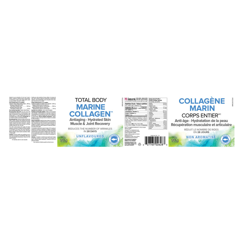 Natural Factors Total Body Marine Collagen (Unflavoured) Label
