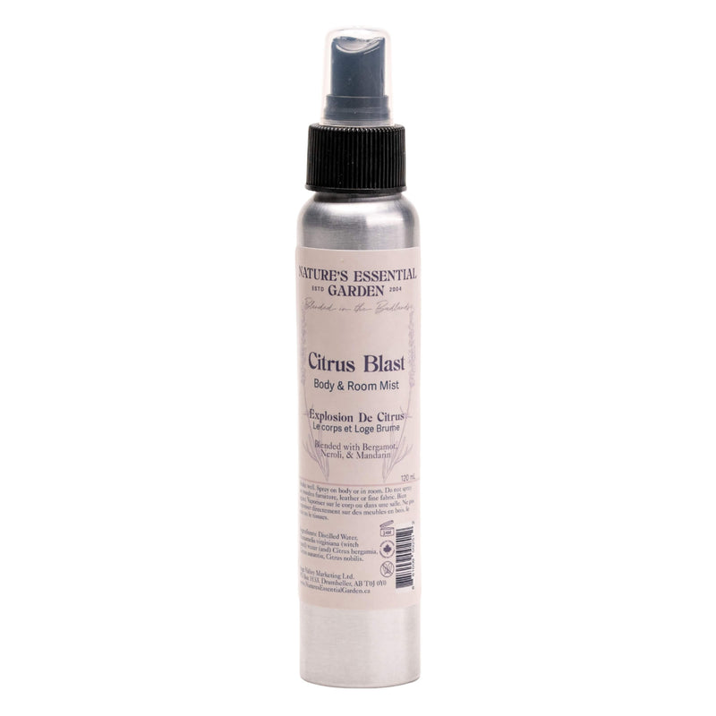 Spray Bottle of Nature's Essential Garden Body & Room Spray - Citrus Blast 120ml
