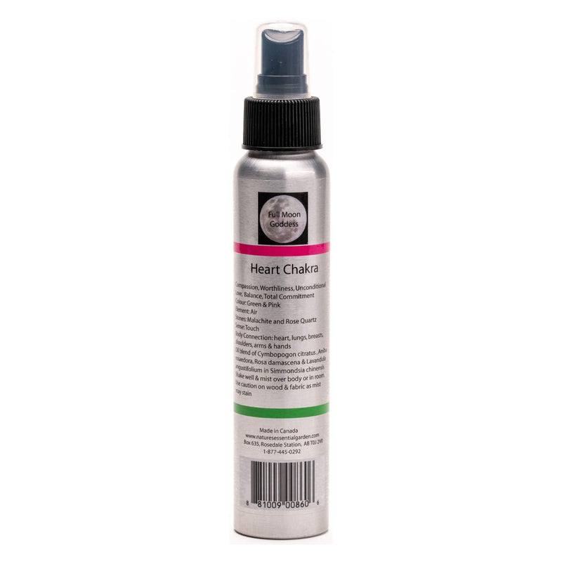 Spray Bottle of Nature's Essential Garden Chakra Spray - Heart - Green 120ml
