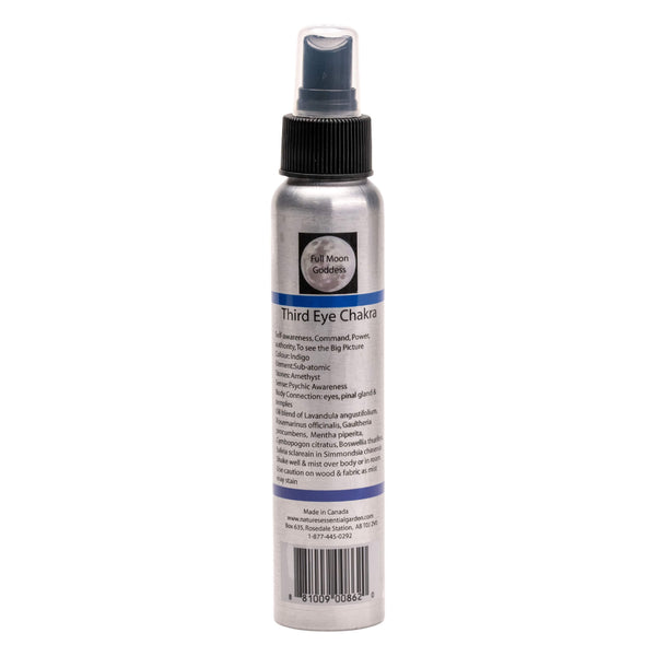 Spray Bottle of Nature's Essential Garden Chakra Spray Third Eye Indigo 120ml
