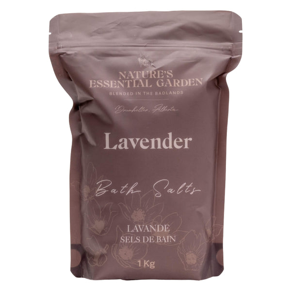 Bag of Nature's Essential Garden Bath Salts - Lavender 1Kg
