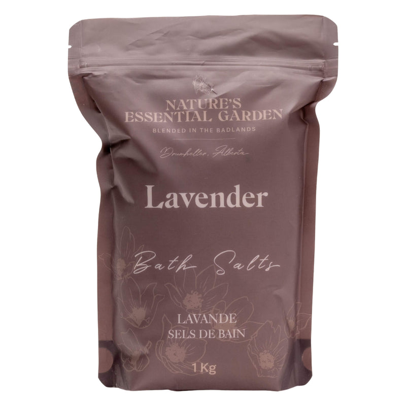 Bag of Nature's Essential Garden Bath Salts - Lavender 1Kg
