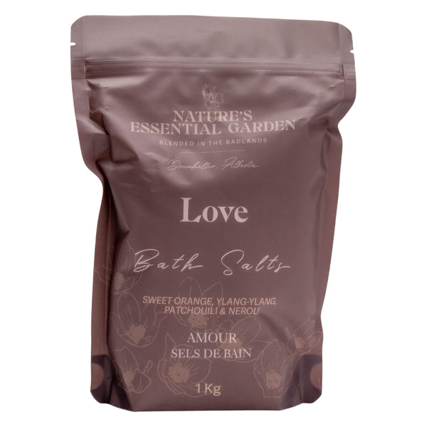 Bag of Nature's Essential Garden Bath Salts - Love 1Kg
