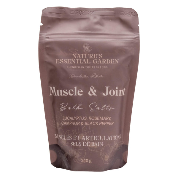 Bag of Nature's Essential Garden Bath Salts - Muscle & Joint 240g
