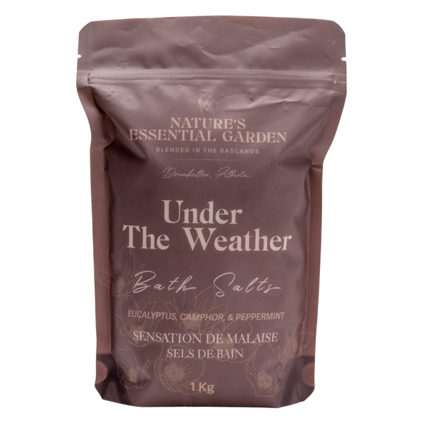 Bag of Nature's Essential Garden Bath Salts - Under The Weather 1Kg
