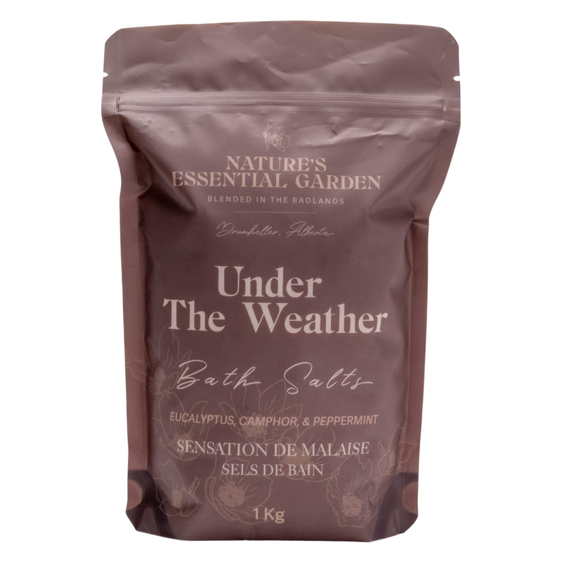 Bag of Nature's Essential Garden Bath Salts - Under The Weather 1Kg
