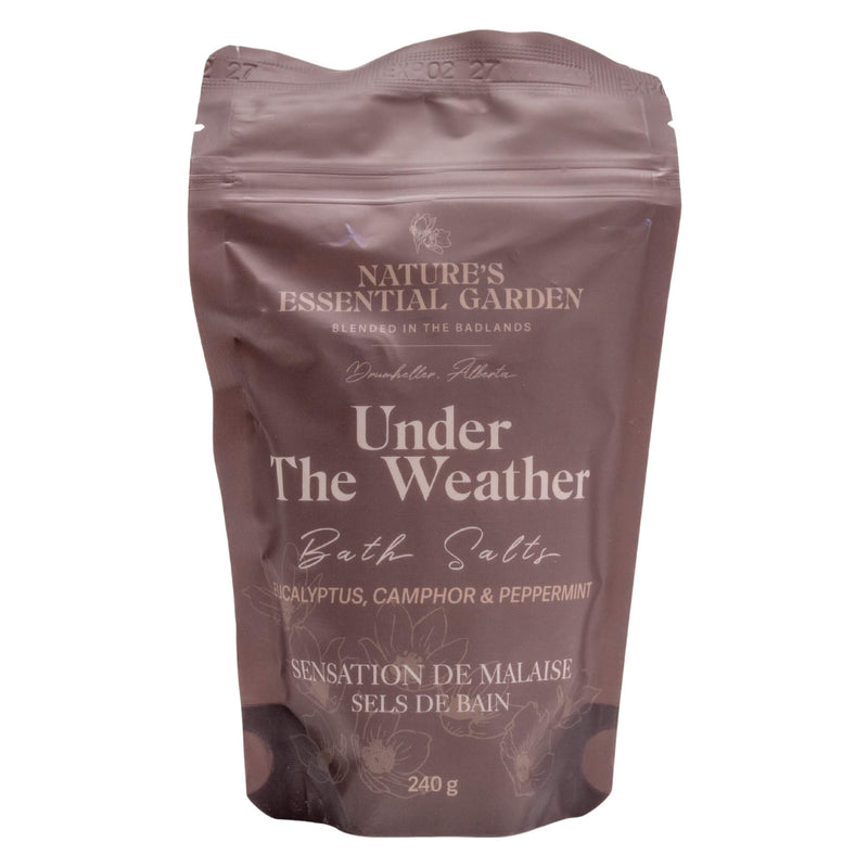 Bag of Nature's Essential Garden Bath Salts - Under The Weather 240g

