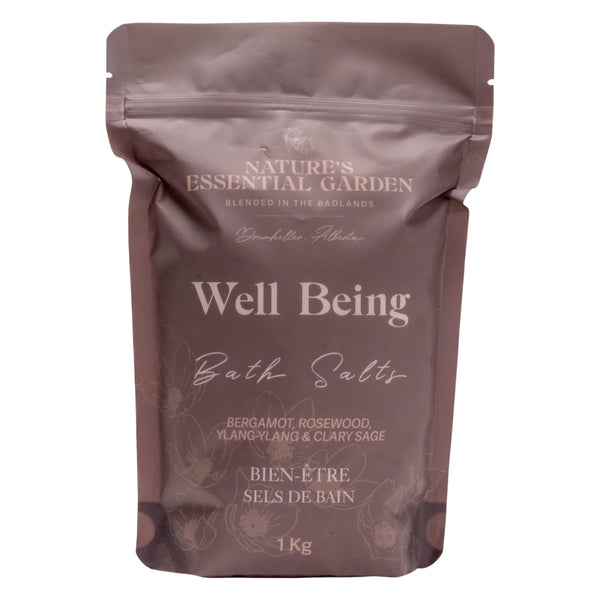 Bag of Nature's Essential Garden Bath Salts - Well Being Bath Salts 1Kg
