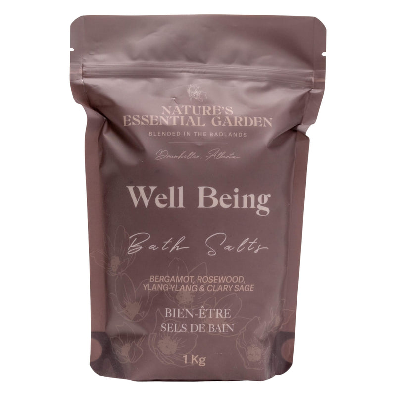 Bag of Nature's Essential Garden Bath Salts - Well Being Bath Salts 1Kg
