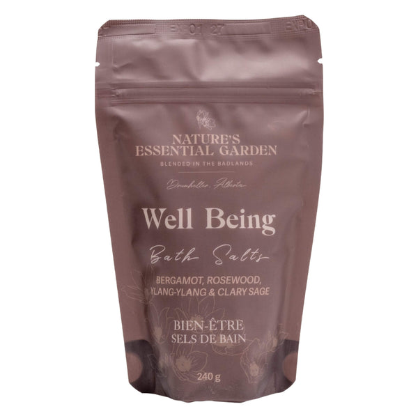 Bag of Nature's Essential Garden Bath Salts - Well Being Bath Salts 240g
