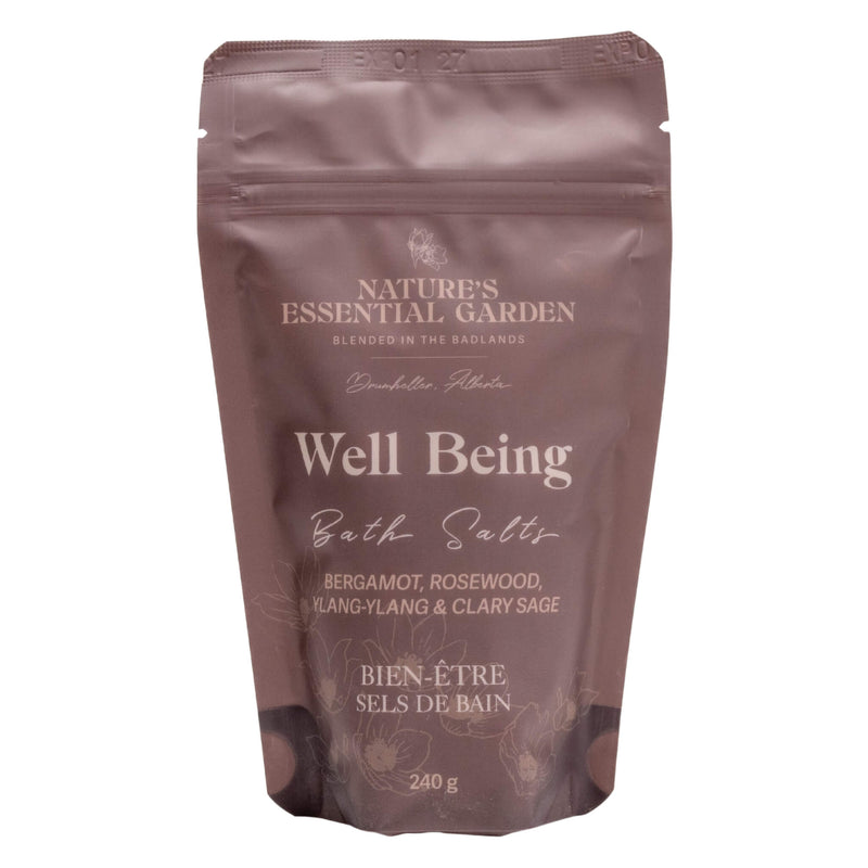 Bag of Nature's Essential Garden Bath Salts - Well Being Bath Salts 240g
