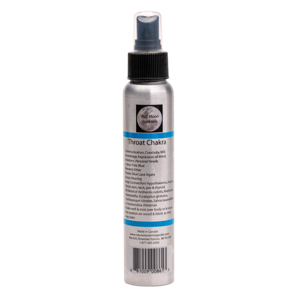 Spray Bottle of Nature's Essential Garden Chakra Spray - Throat - Blue 120ml
