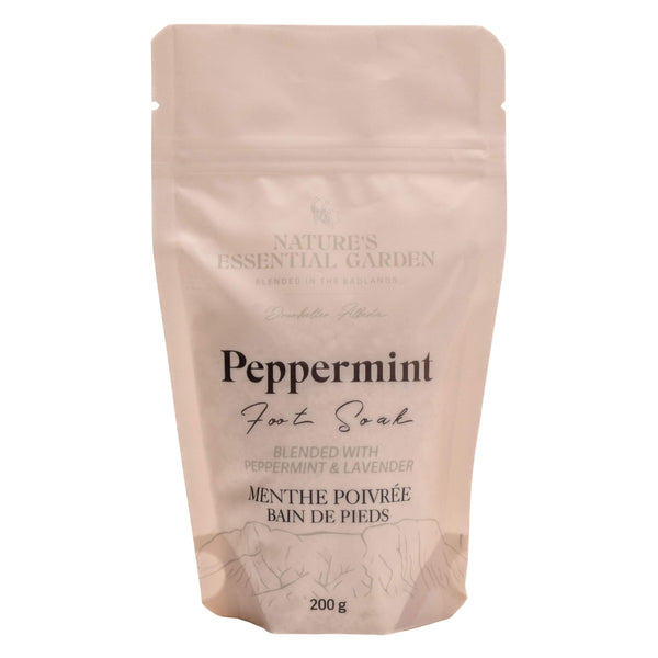 Bag of Nature's Essential Garden Foot Soak - Peppermint 200ml
