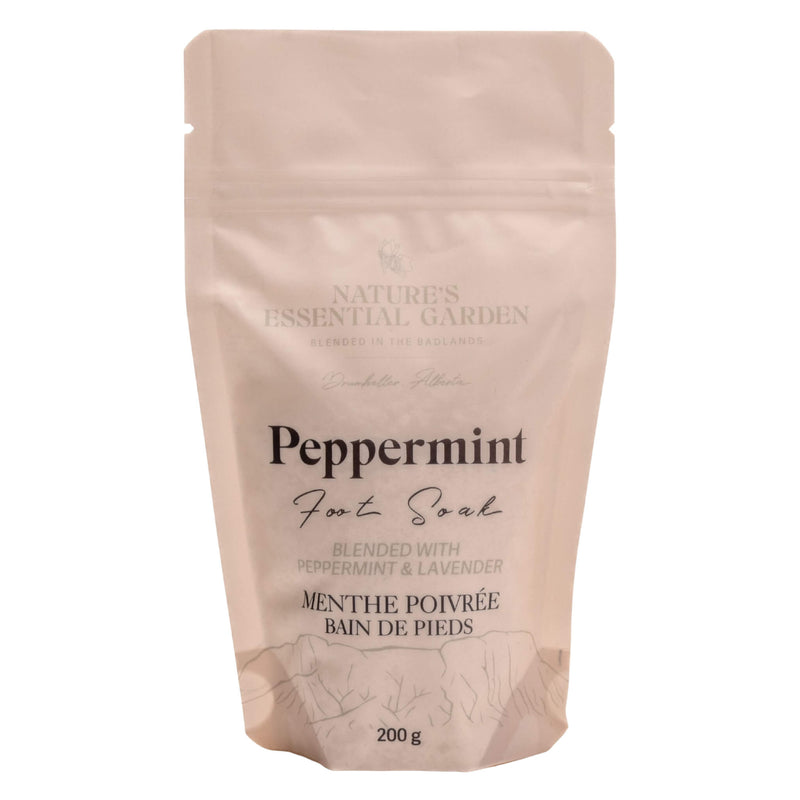 Bag of Nature's Essential Garden Foot Soak - Peppermint 200ml
