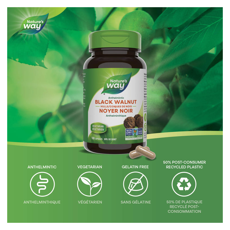Nature's Way Black Walnut Hulls Information 
