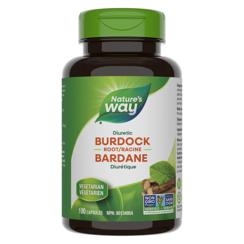 Bottle of Nature's Way Burdock Root 100 Capsules
