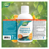 Nature's Way Calcium & Magnesium Citrate w/ K2 & Collagen Orange Flavour Label
