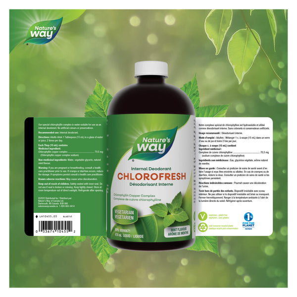Nature's Way Chlorofresh Mint Flavour Label
