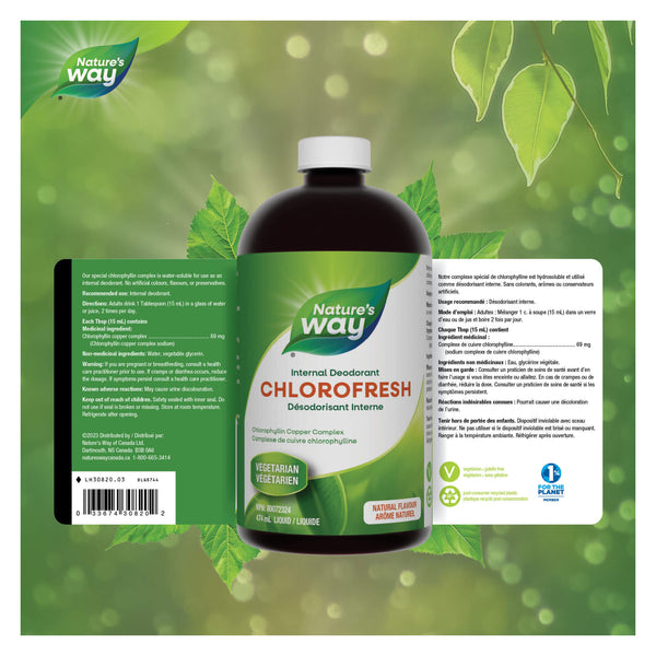 Nature's Way Chlorofresh Natural Flavour Label

