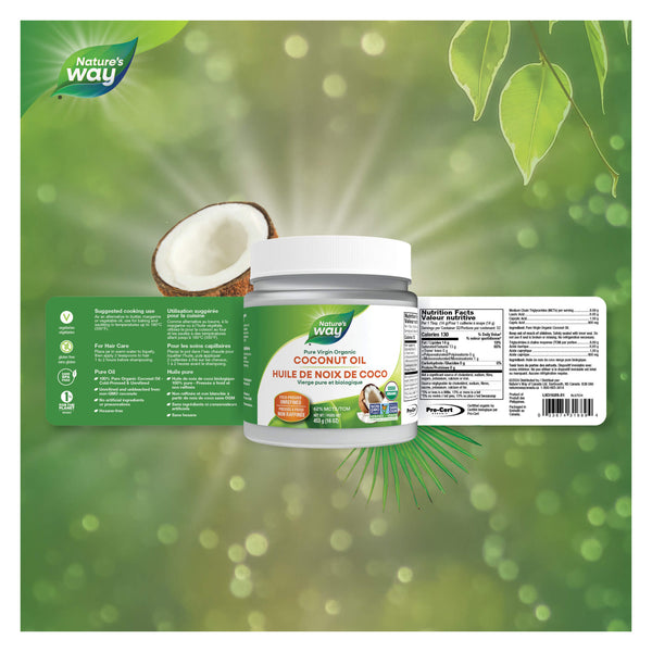 Nature's Way Coconut Oil - Organic Pure Virgin Label
