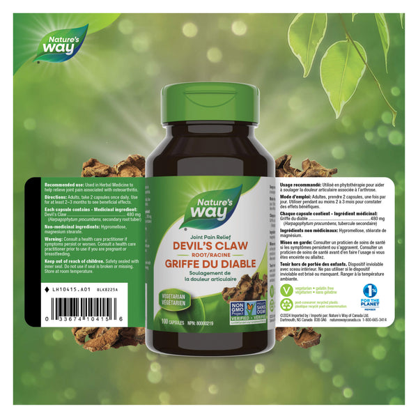 Nature's Way Devil's Claw Root Label
