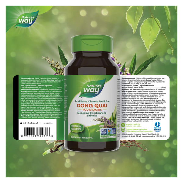 Nature's Way Dong Quai Root Label
