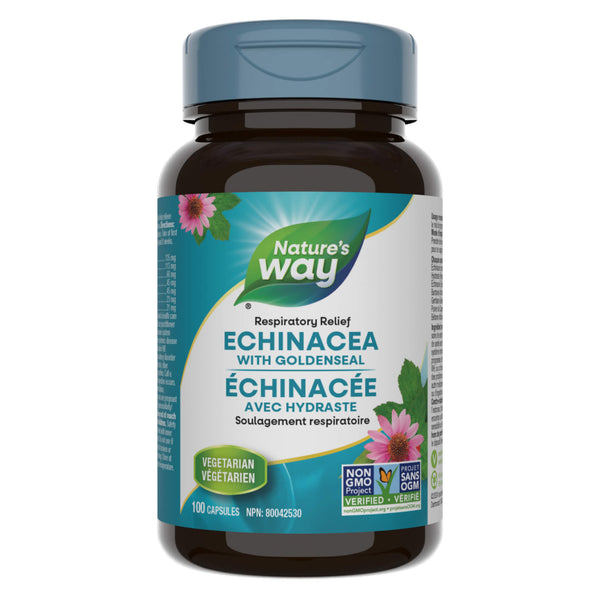 Bottle of Nature's Way Echinacea Goldenseal 100 Capsules
